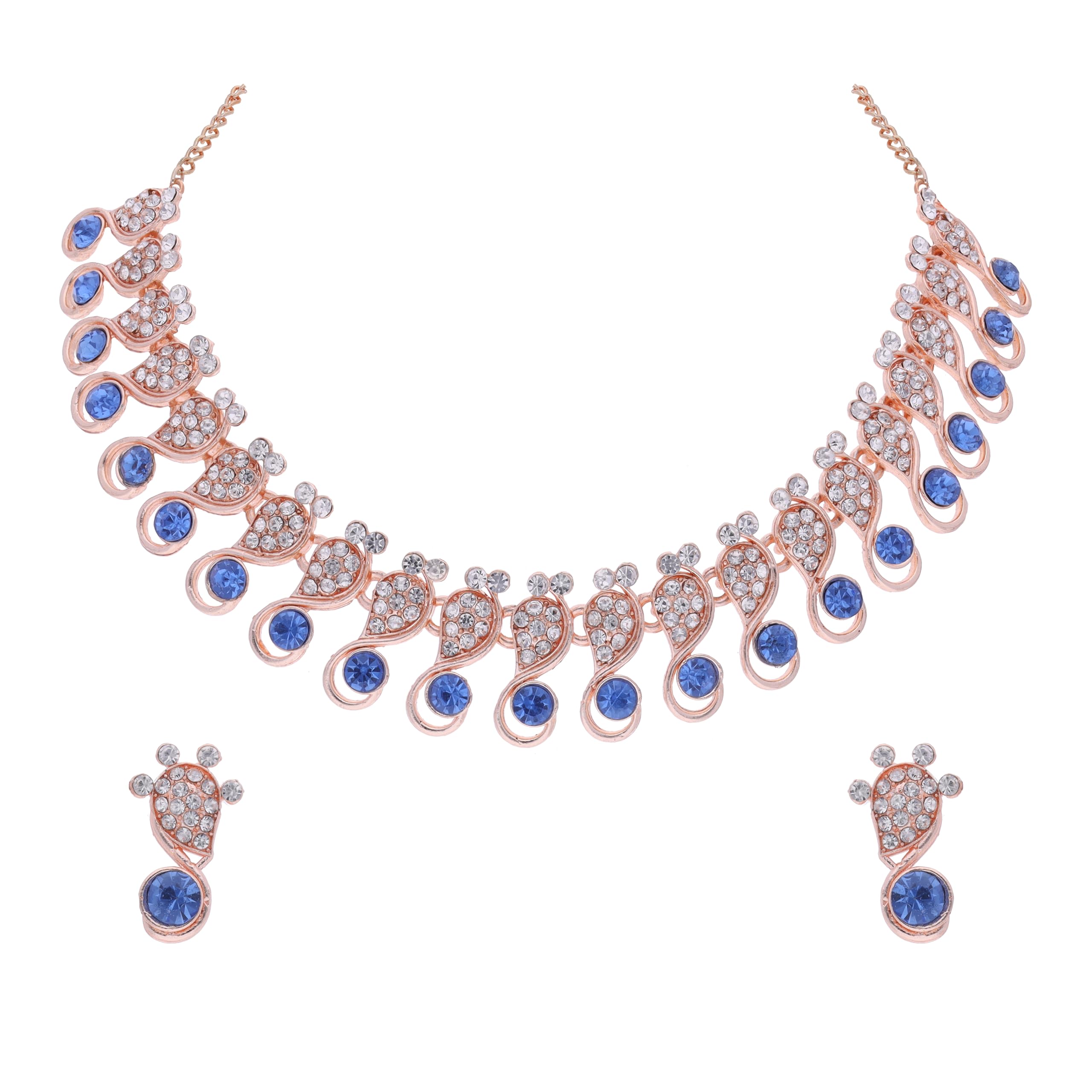 See full amazon price history chart for Brado Jewellery Rose Gold Polished American Diamond Studded Necklace with 1 Pair of earring Choker Jewelry set for women and Girls (RG - Blue) Brado Jewellery Rose Gold Polished American Diamond Studded Necklace with 1 Pair of earring Choker Jewelry set for women and Girls (RG - Blue) (B0CJLSSNZR) Amazon Price History, Amazon Price Tracker