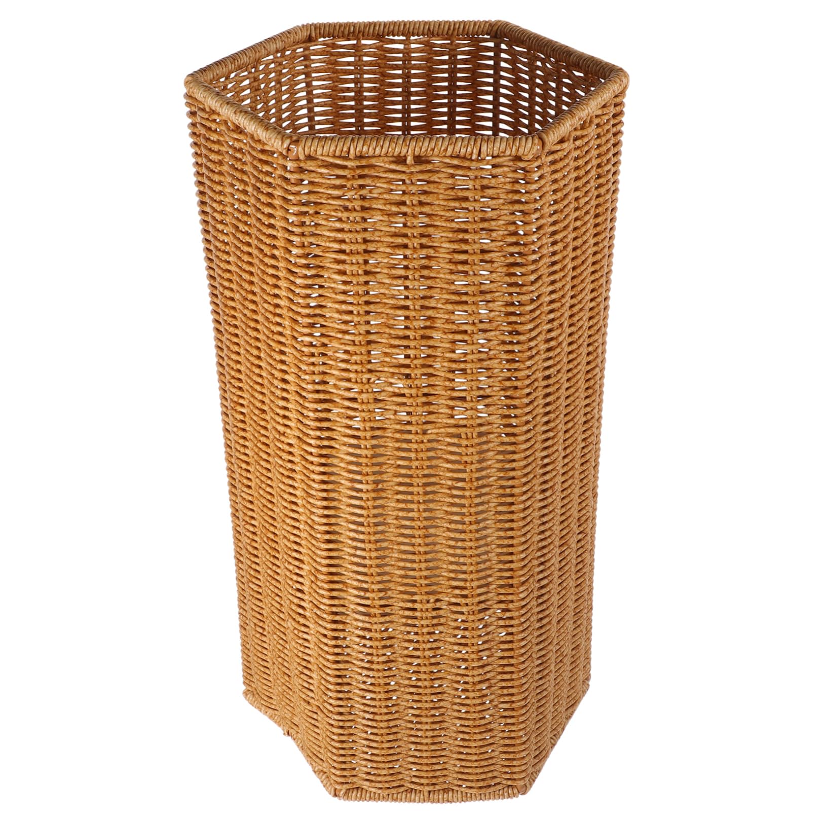 BESTYASH Porte-parapluie en Rotin Artificiel, Grand Panier en Plastique