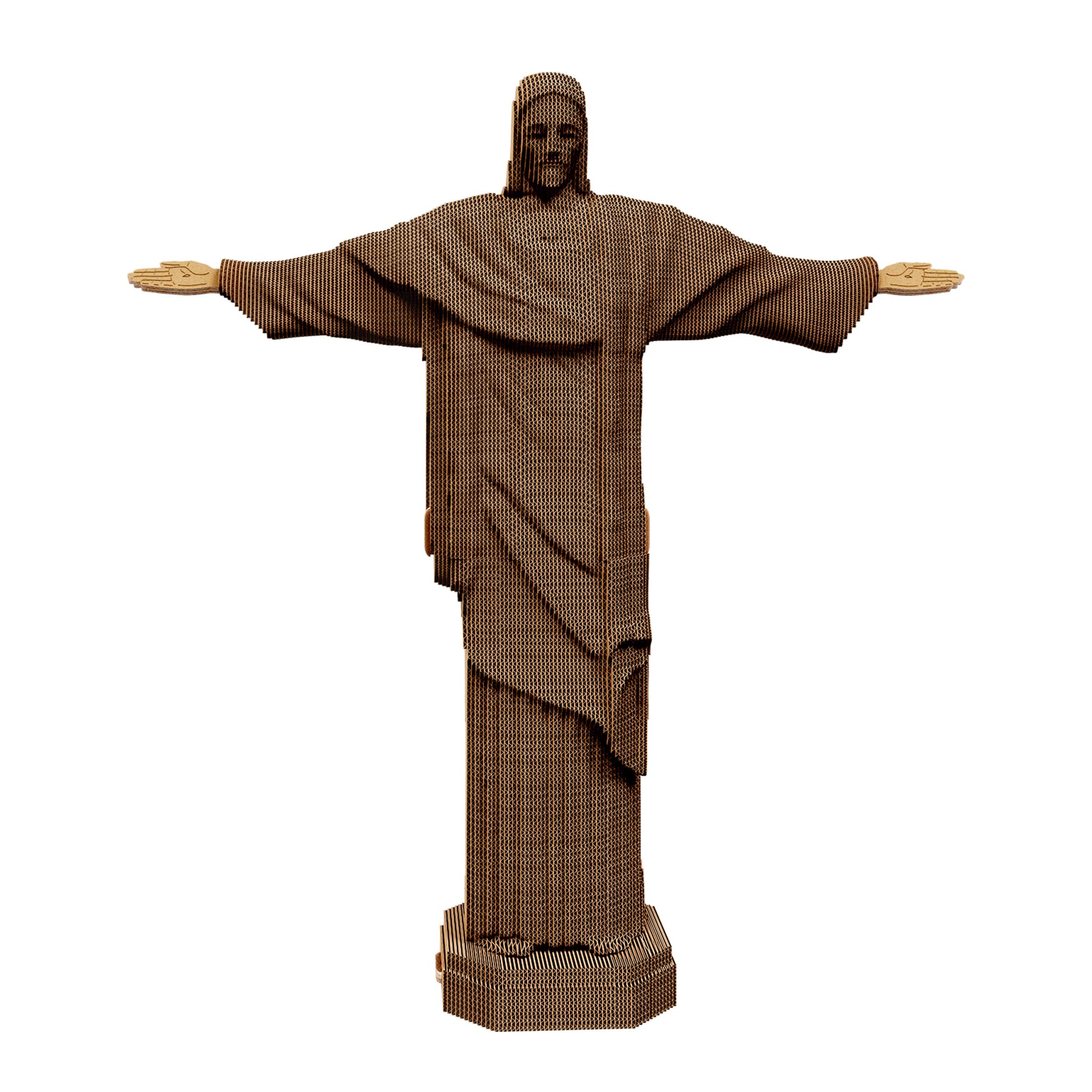 Christ Rédempteur Puzzle 3D en Carton – Maquette à Monter | 231 Pièces, 35 × 30 × 8 cm – Kit Sculpture DIY à Peindre, Matériaux Recyclés, Ados & Adultes, Idée Cadeau Déco