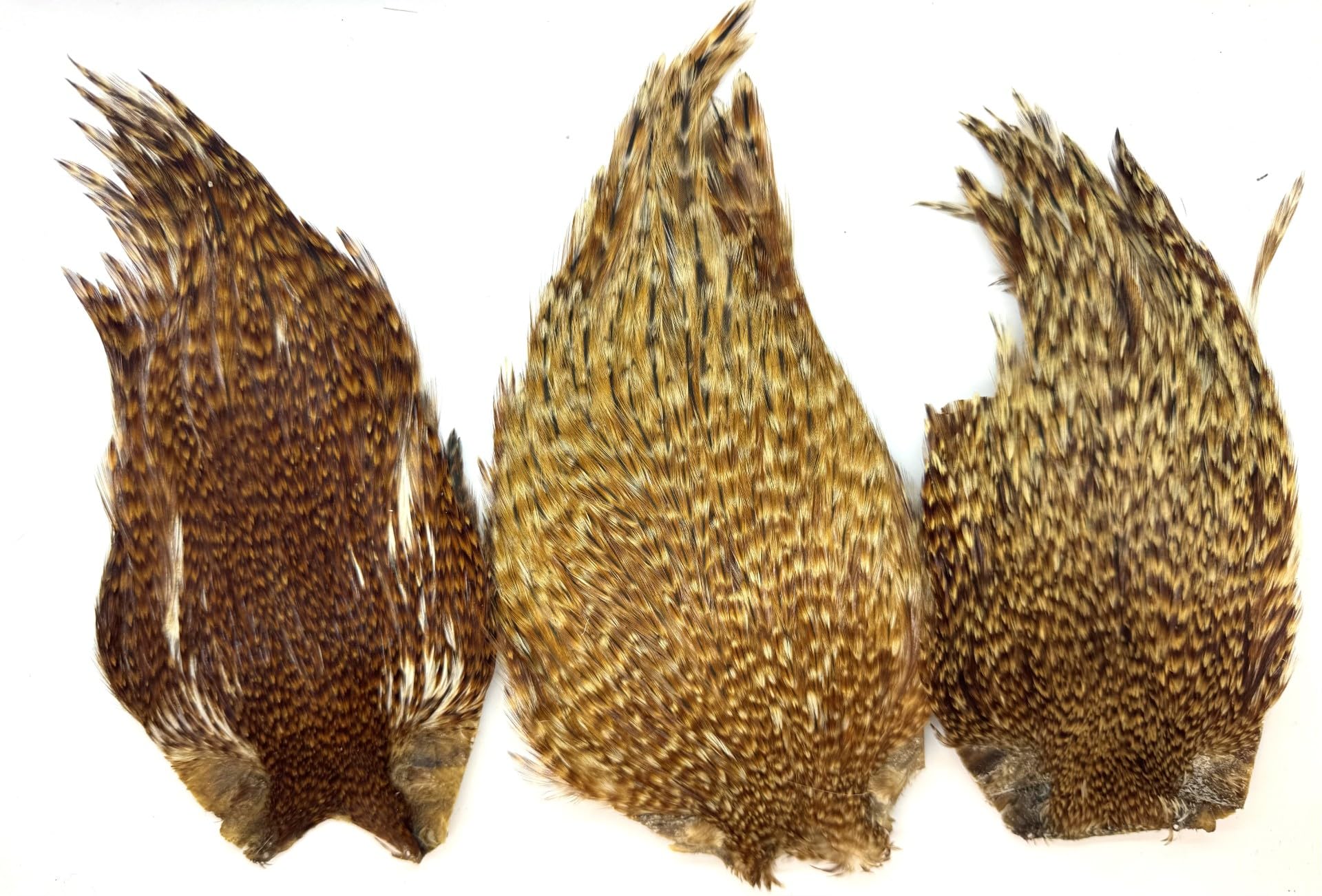 COCK CAPES IN NATURAL COLOURS,FLY TYING,ARTS & CRAFT A GRADES (brown grizzle)
