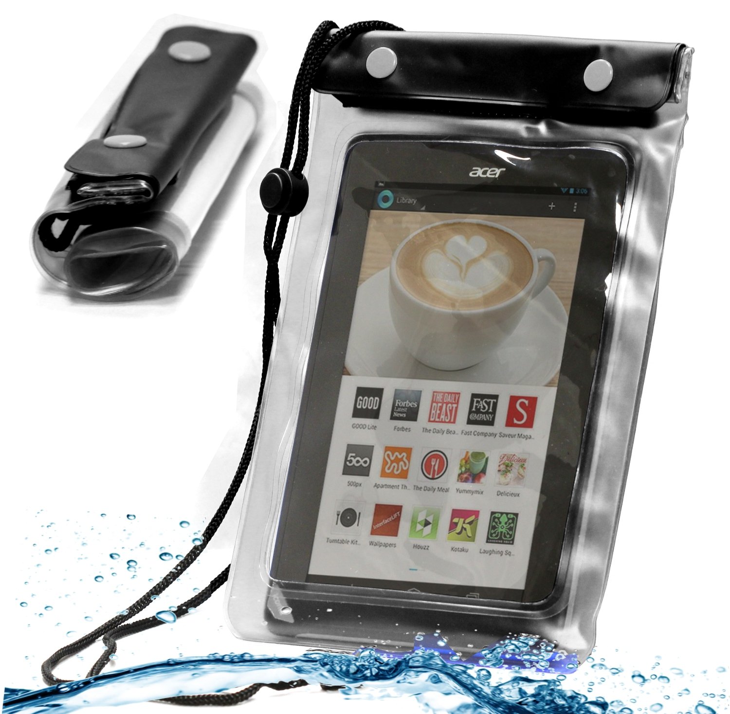 Navitech Black Waterproof Case Sleeve Compatible With The Velocity Micro Cruz T301