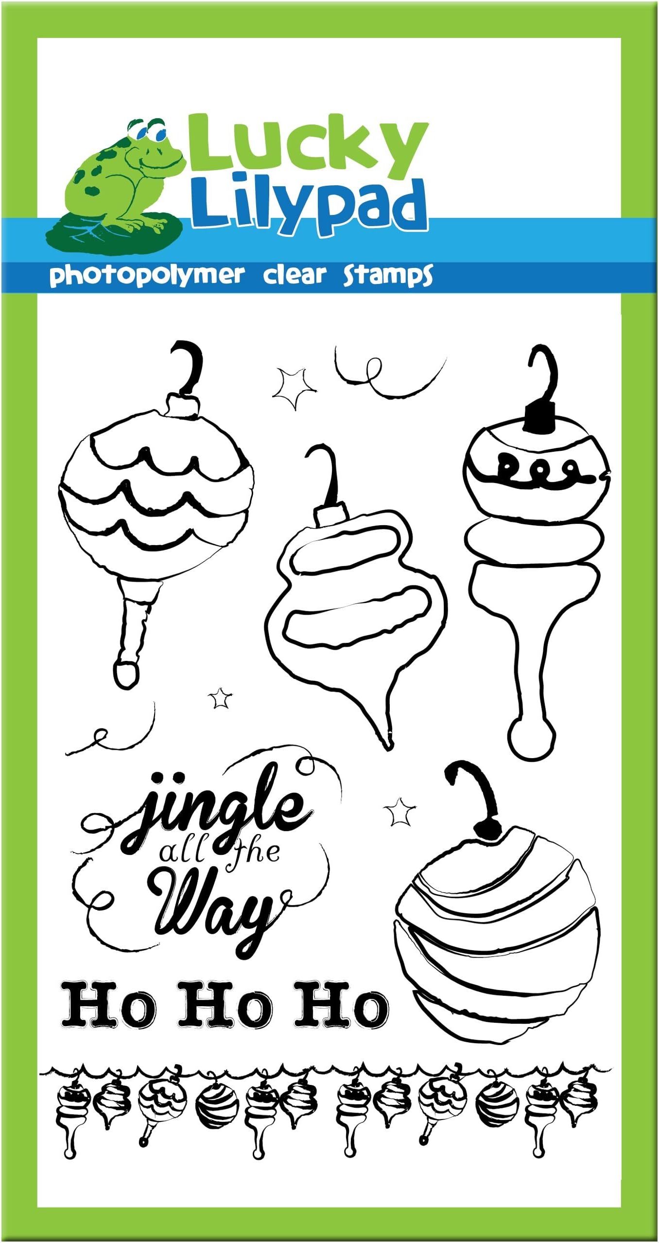 Lucky Lilypad Clear Stamp, Funky Ornaments, 4 by 6-Inch