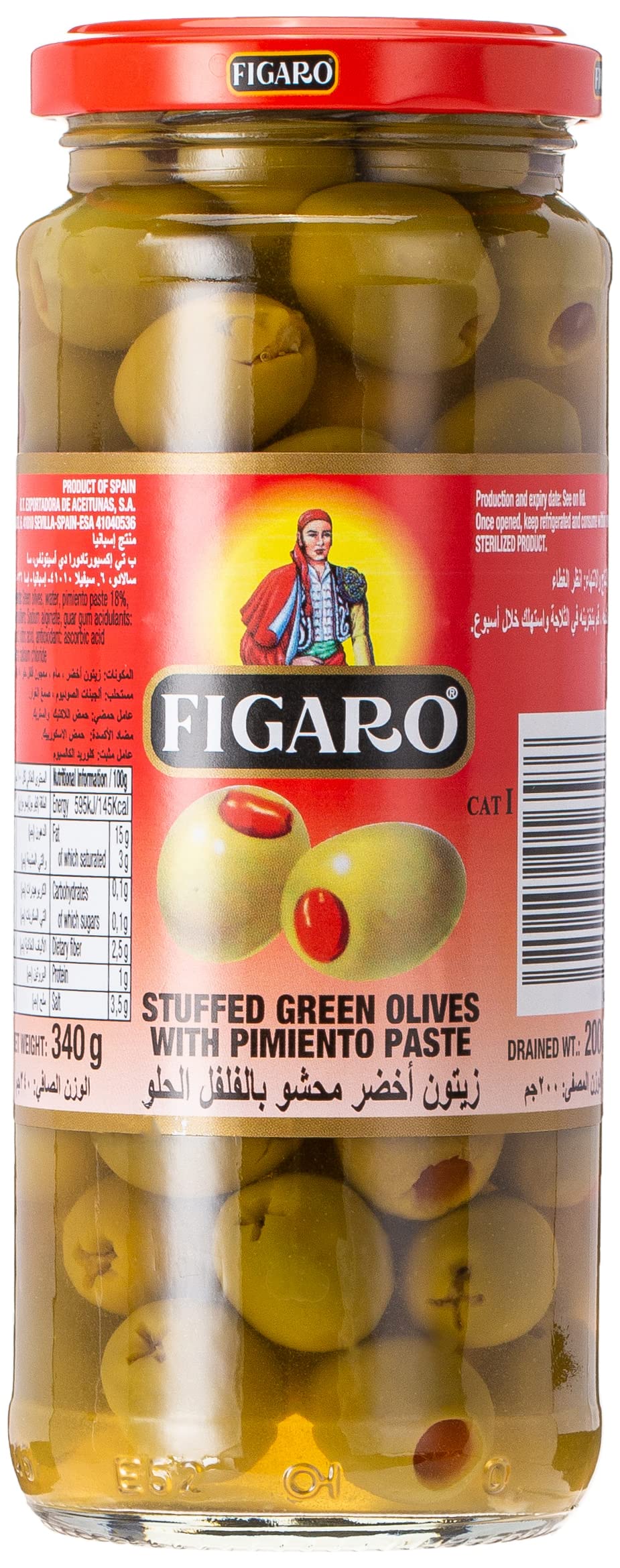 Stuffed Green Olives With Pimiento-Paste 200g