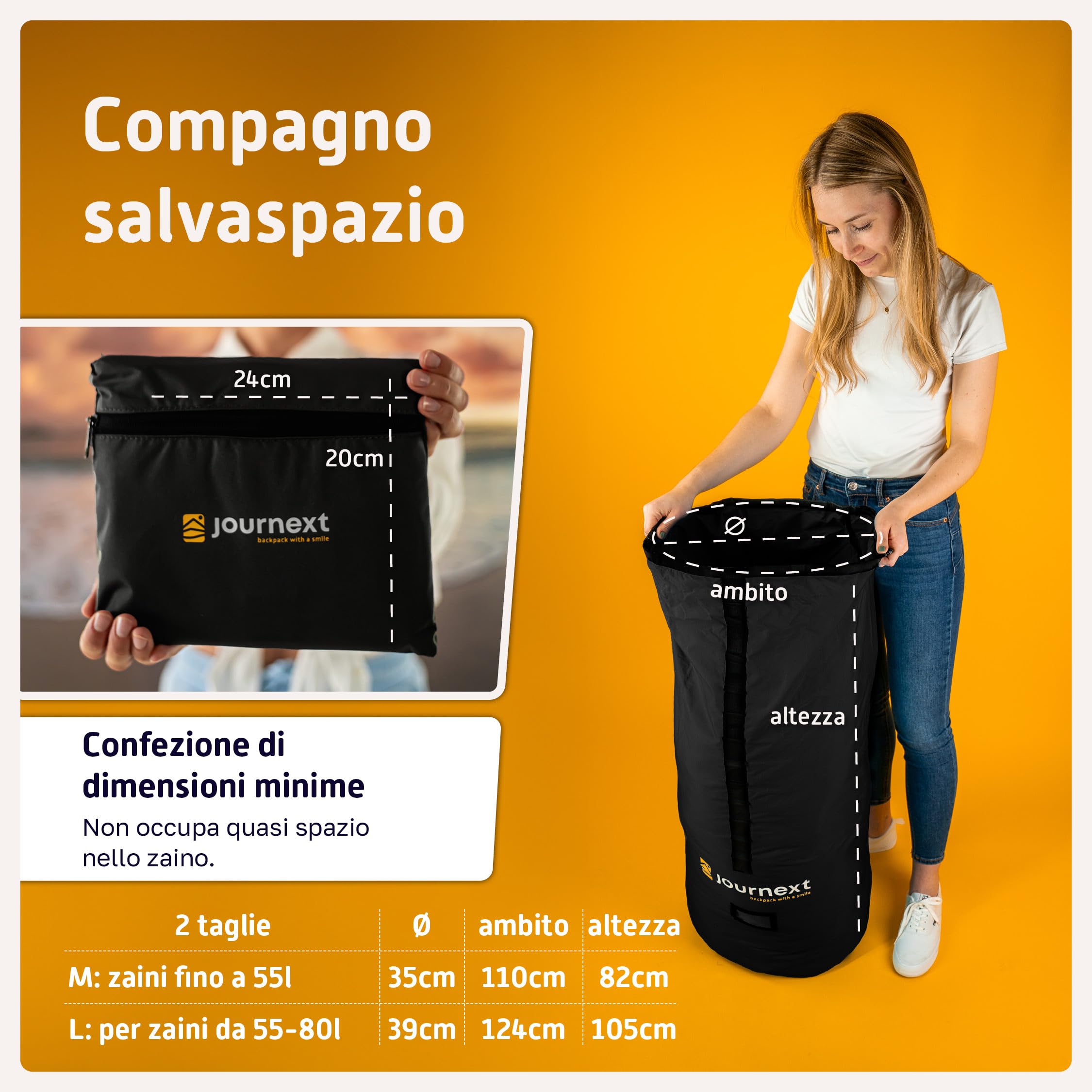 Journext Backpack Cover Zaino Protettivo Unisex-Adulto