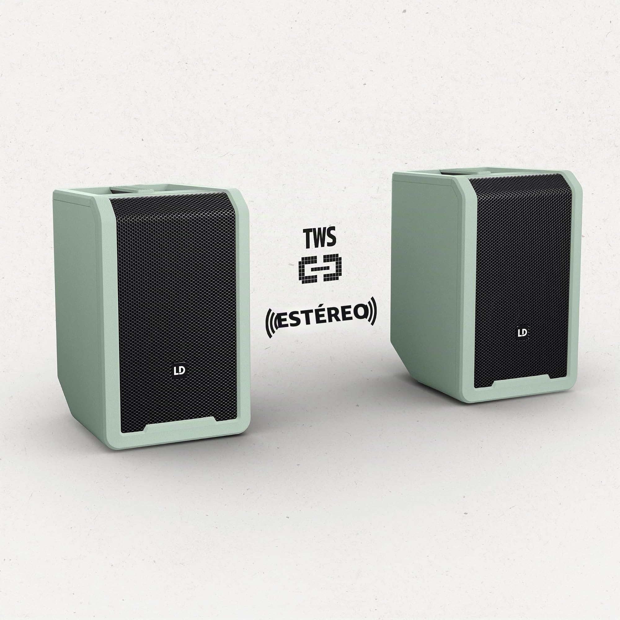 ANNY 8 Altavoz de PA portátil a batería con Bluetooth y Mezclador Adventure Green