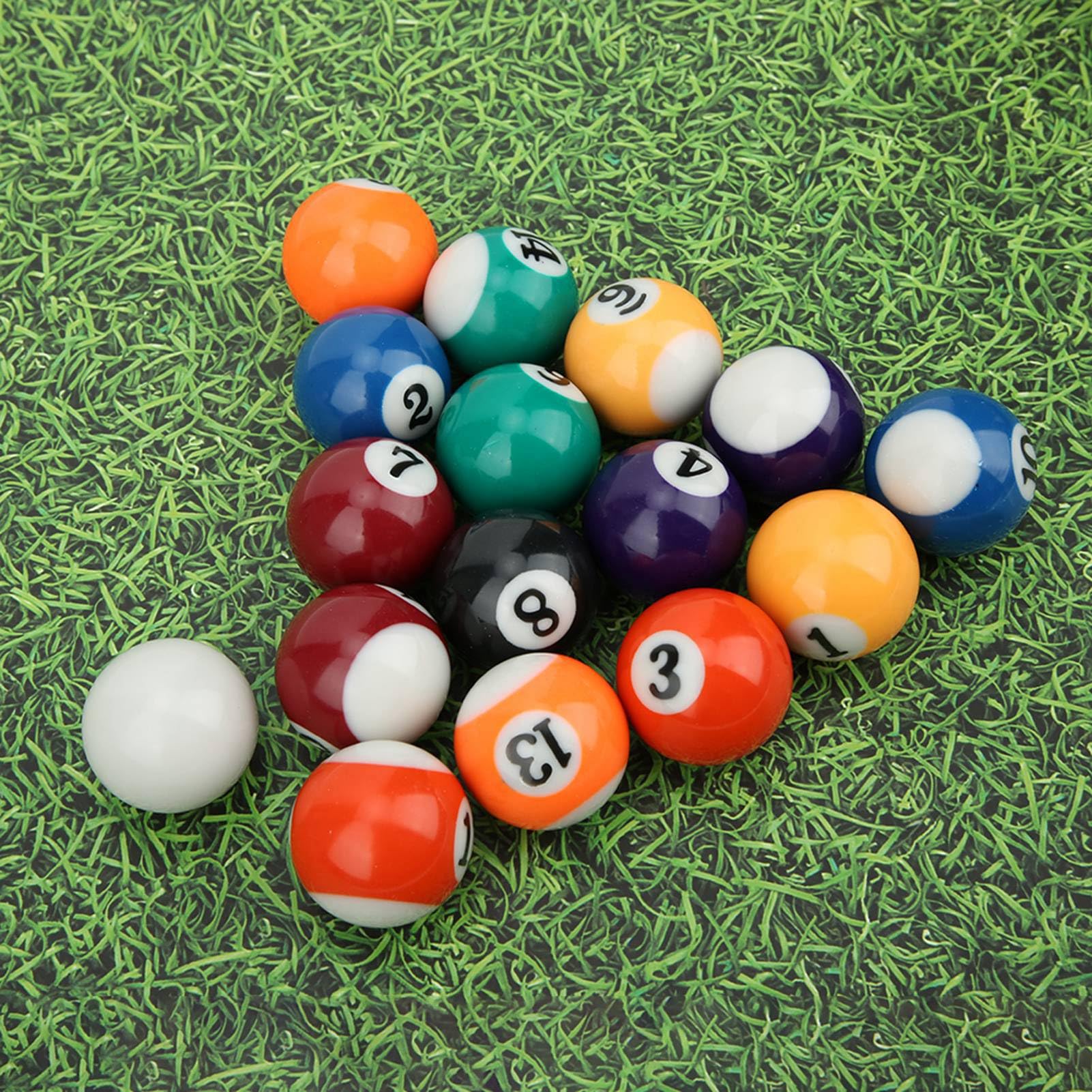 16-teiliges Mini-Billardball-Set, Mini-Billardball-Spielzeug für Kinder, kleine Billard-Queuebälle, komplettes Set für Mini-Billardtisch