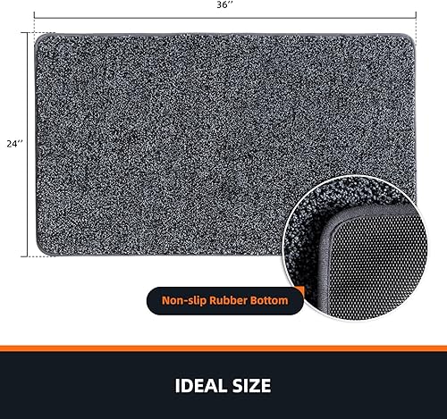 Vista 2 de Tapete de interior, lavable a máquina, tapete de entrada, tapete de limpieza de suelas, tapetes suaves utilizados en múltiples escenarios, tapetes