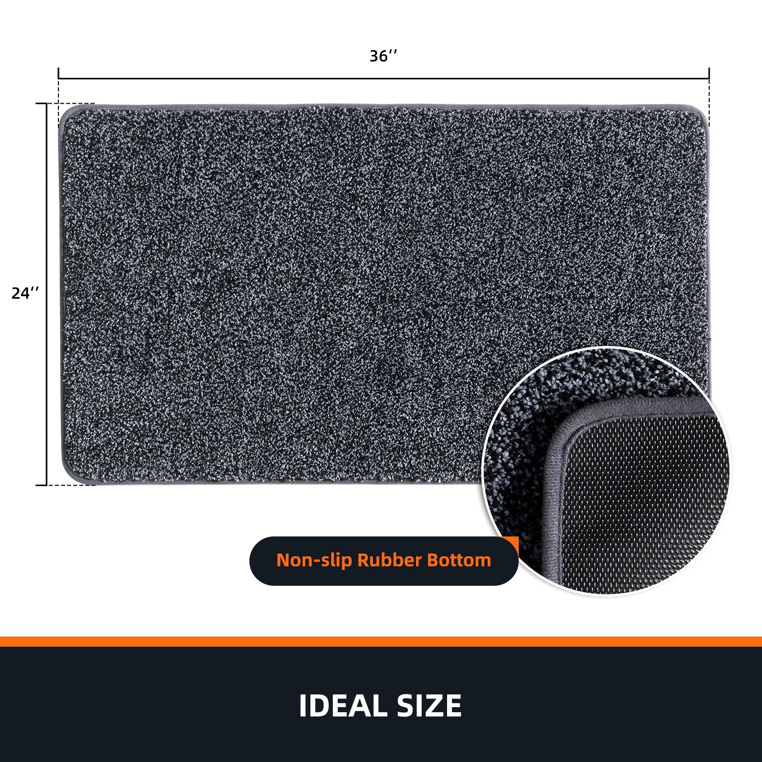 OEMATS Indoor Doormat Machine Washable Door Mat Entrance Rug Cleaning The Soles Floor Mats Soft Mats Used in Multiple Scenarios Kitchen Mats Bathroom Mats Pets Matsbsorbent Doormat 24