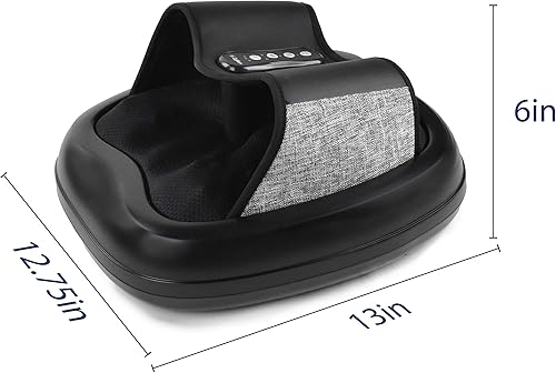 Miniatura 8 de Zyllion Shiatsu - Masajeador de pies con calor, máquina de masaje de tejido profundo con compresión de aire para pies, fascitis plantar y hasta