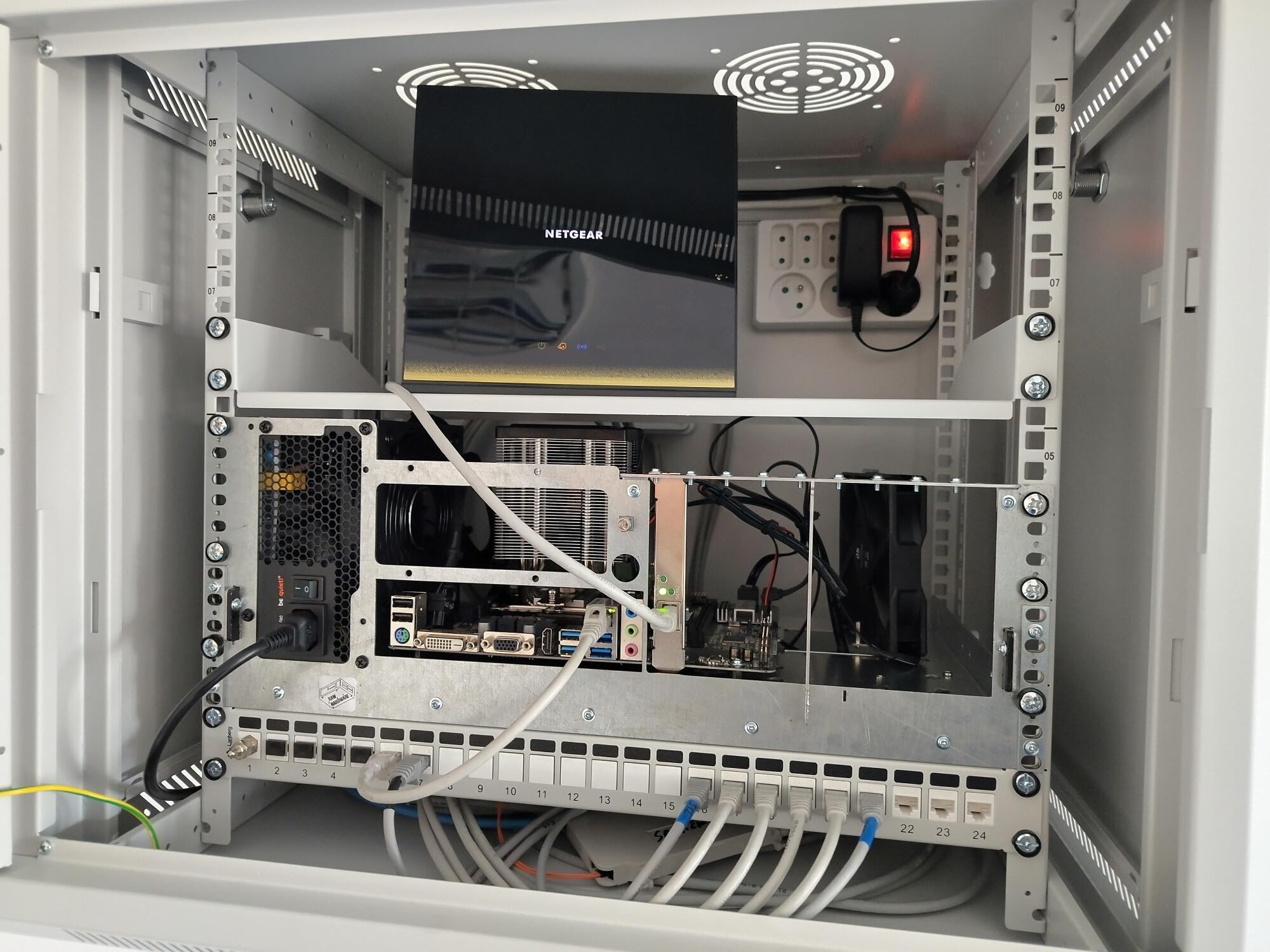 R-CASE 1 PRO dual mITX RAW ATX 4U carcasa de servidor AIR, funda RACK de 19 pulgadas, SFX, mITX, almacenamiento, AIO 240 mm