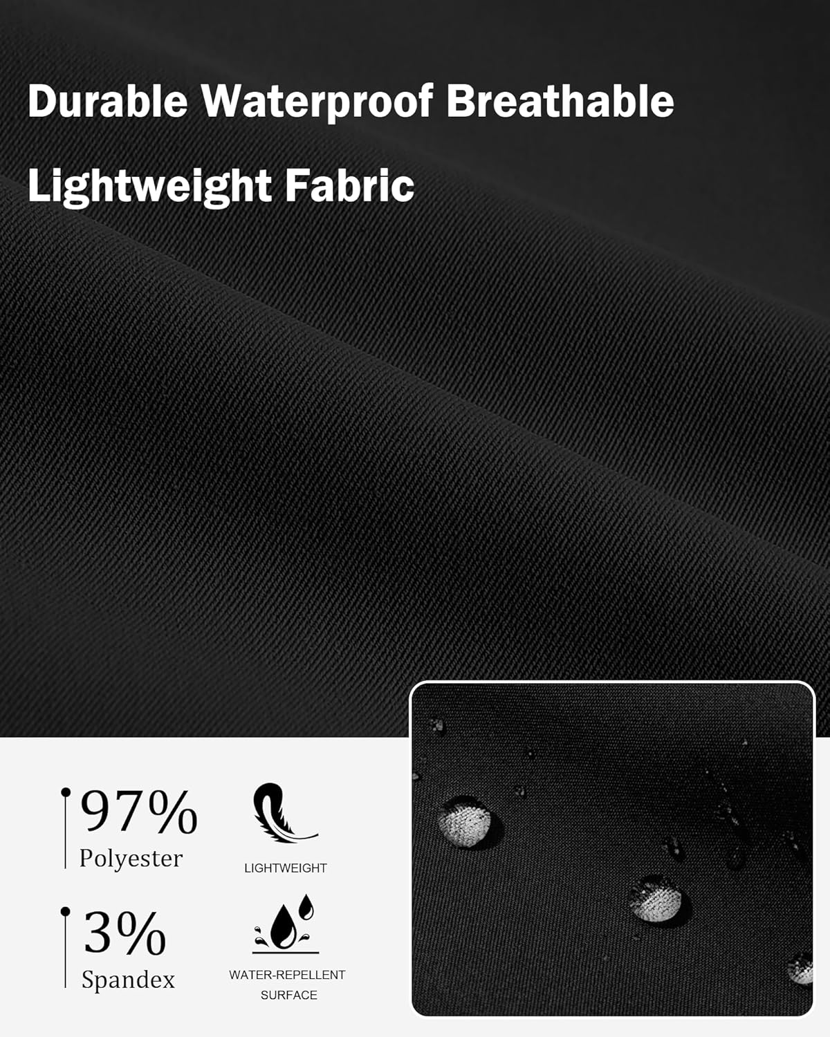 Mens Cargo Joggers Stretch Casual Sweatpants Elastic Waist Drawstring Tapered Pants for Men Hiking Pants with 5 Pockets - Image 6