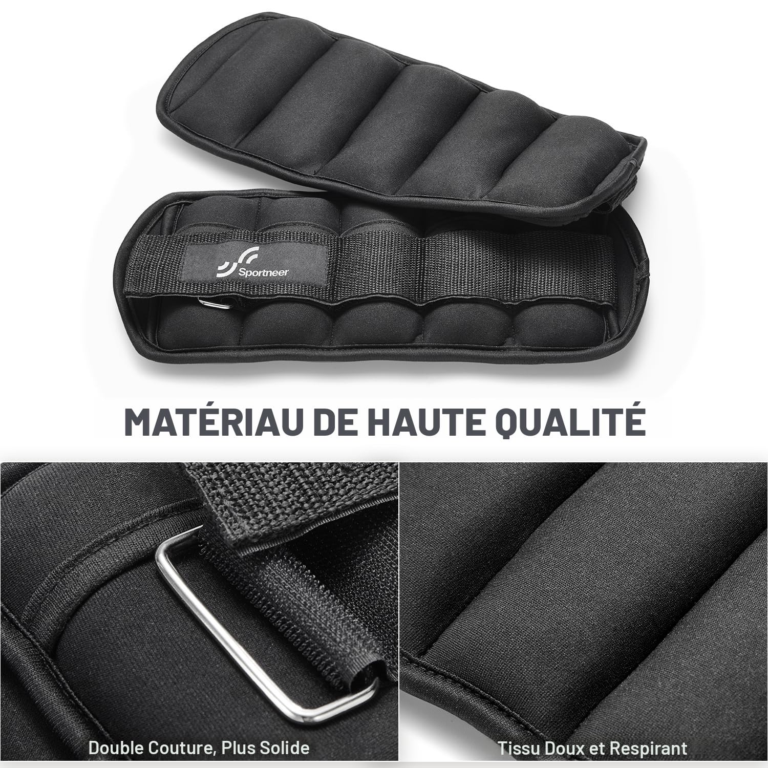Paire De Poids De Chevilles Bell Réglables – Homme/Femme – 5 Lb Par Cheville (total 10 Lb) – Noir