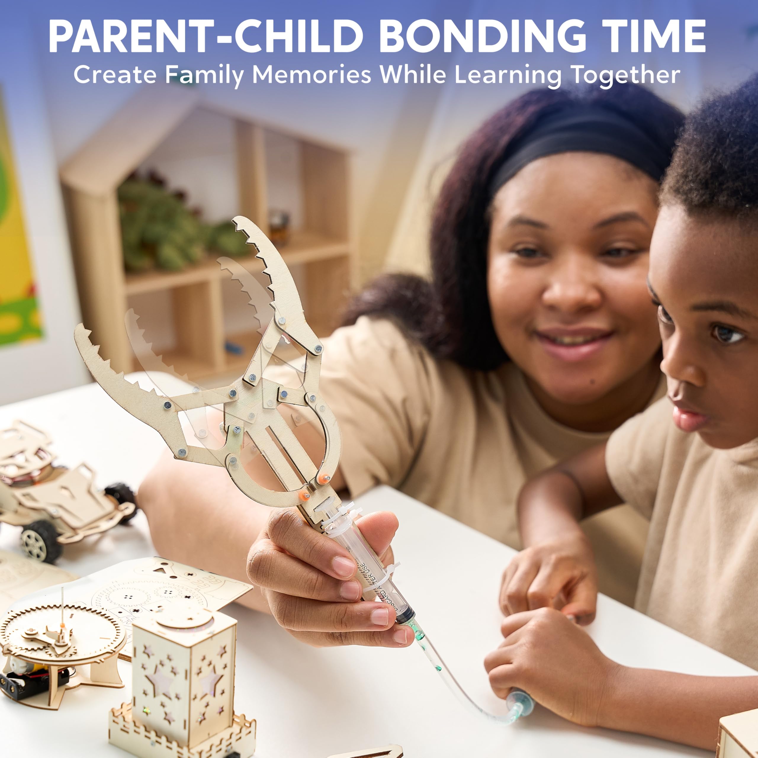 Klever Kits Science Building Toys 6 Projects- Make Your Wooden Motor Machines- Learning Crafts and STEM Activities for Kids Aged 8 9 10 + DIY Race Car & Star Nightlights - Image 6