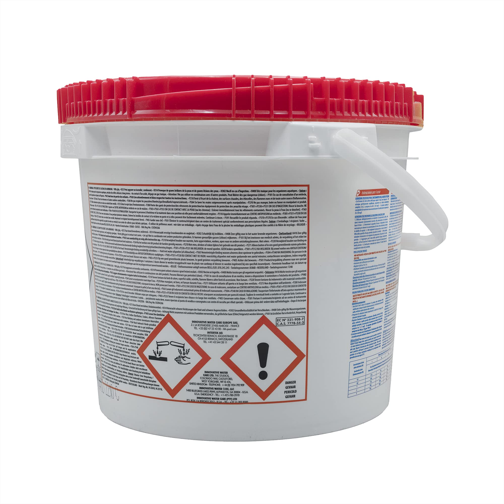 HTH GRANULAR Granulés - 10kg | Chlore Choc Non Stabilisé - Désinfection Choc - Hypochlorite de Calcium à Dissolution Rapide + 10 Tests HPS OFFERTS 6 en 1