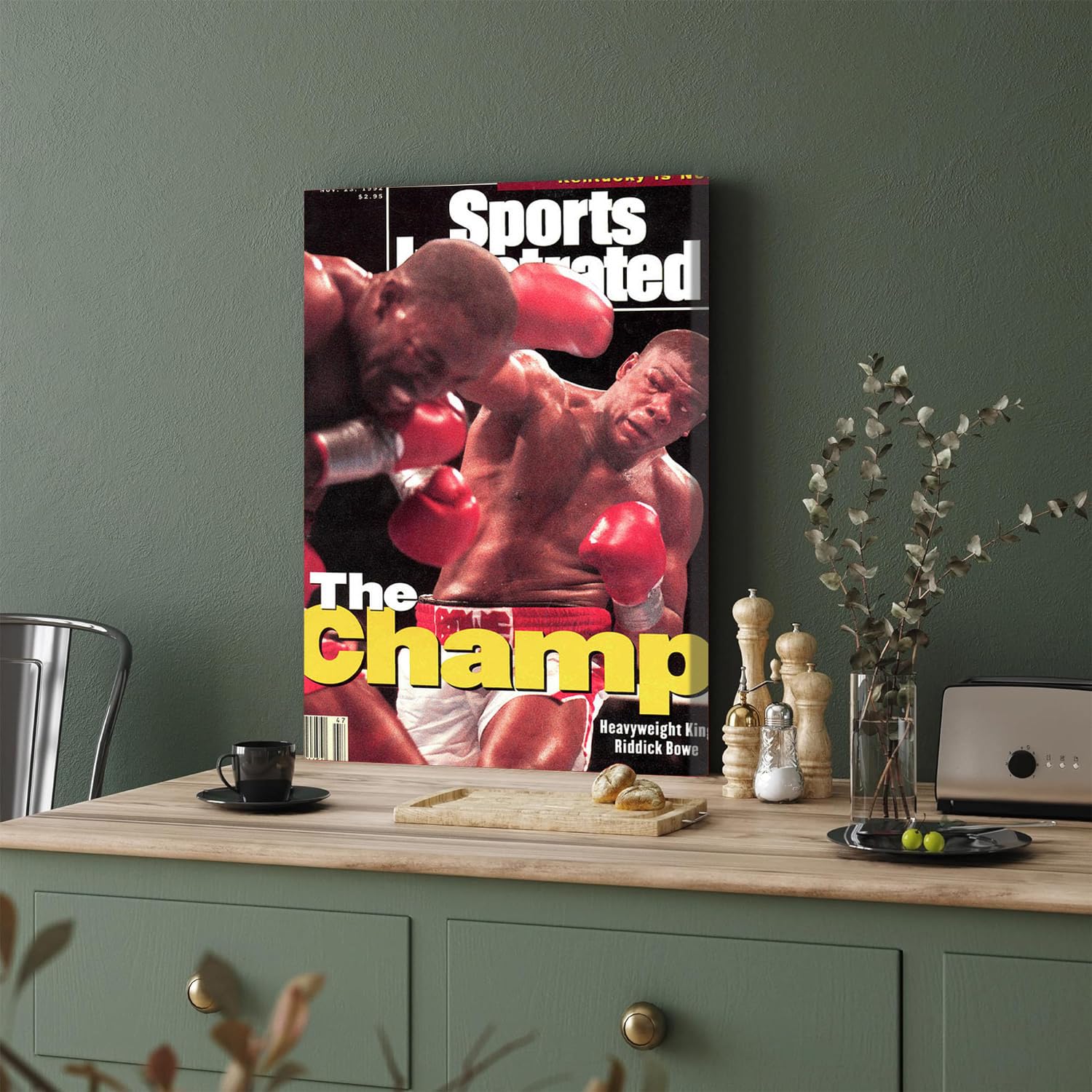 GADGETS WRAP Canvas Gallery Wrap Framed for Home Office Studio Living Room Decoration (11x17inch) - Riddick Bowe