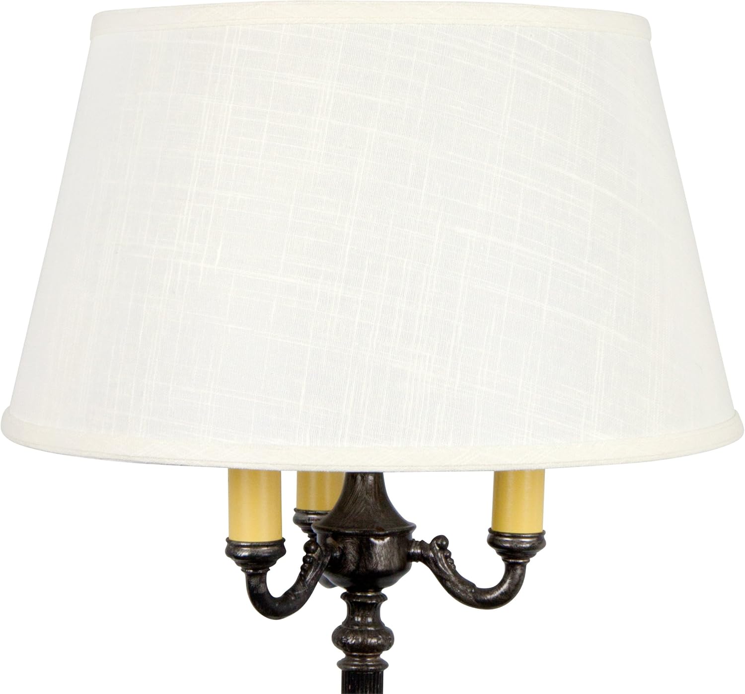 Upgradelights Replacement Lamp Shade for Old Floor Lamps Laminated Off White Linen