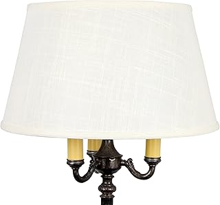 Upgradelights Replacement Lamp Shade for Old Floor Lamps Laminated Off White Linen