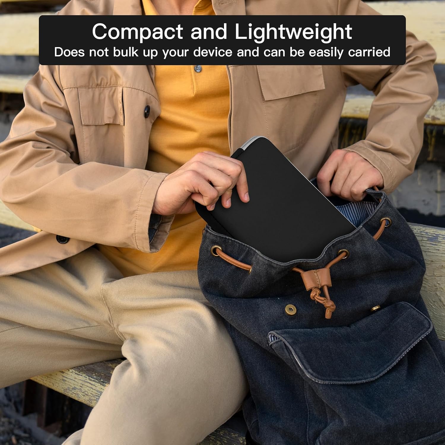 Neoprene Keyboard Sleeve Case for Apple MC184LL/B Wireless Bluetooth Keyboard, Protective Keyboard Case with Zipper for Small Wireless Keyboard, Black - Image 5