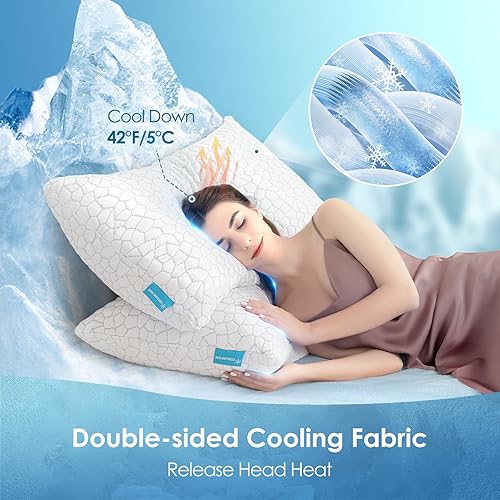 Miniatura 2 de SUPA MODERN Two-Sided Cooling Pillows Queen Size 2 and Cooling Cervical Neck Pillow Queen Size 1