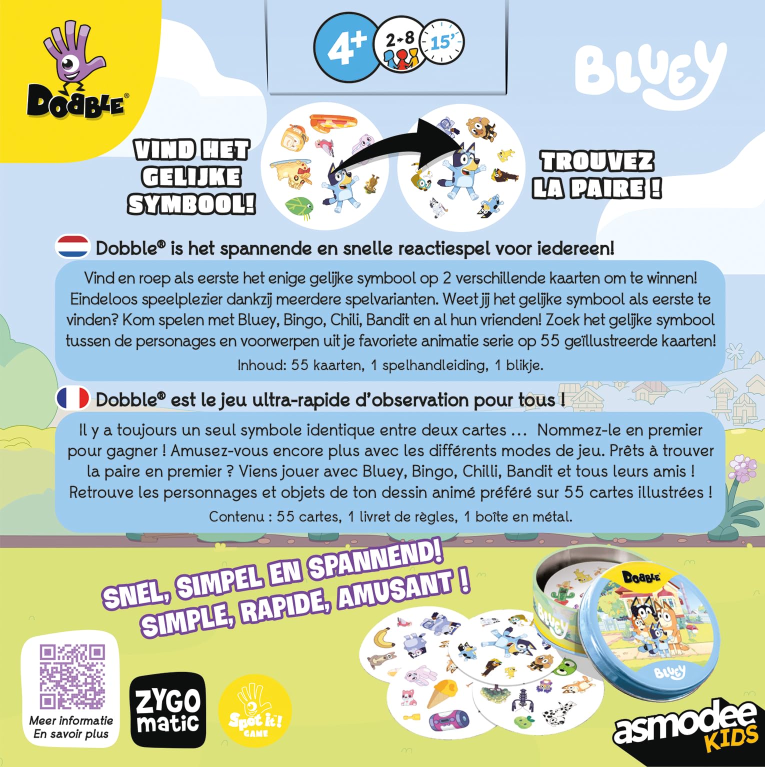 Asmodee - Dobble Bluey - Zygomatic - Serie Bluey – Ansicht 3