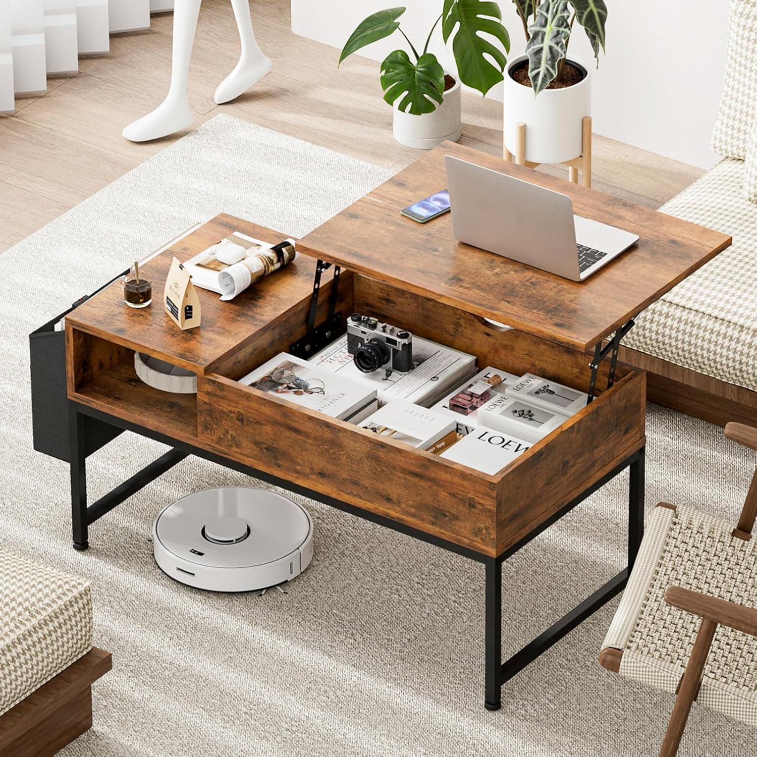 ローテーブル 昇降式 コーヒーテーブル テーブル リフティングテーブル 多機能 Amazon.co.jp: QEZEOM 多機能リフティングコーヒーテーブル 天板