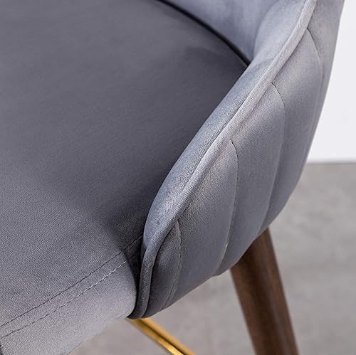 Miniatura 7 de Roundhill Furniture Leland - Taburetes de bar tapizados de tela, juego de 2, color gris Gris,Azul,Verde