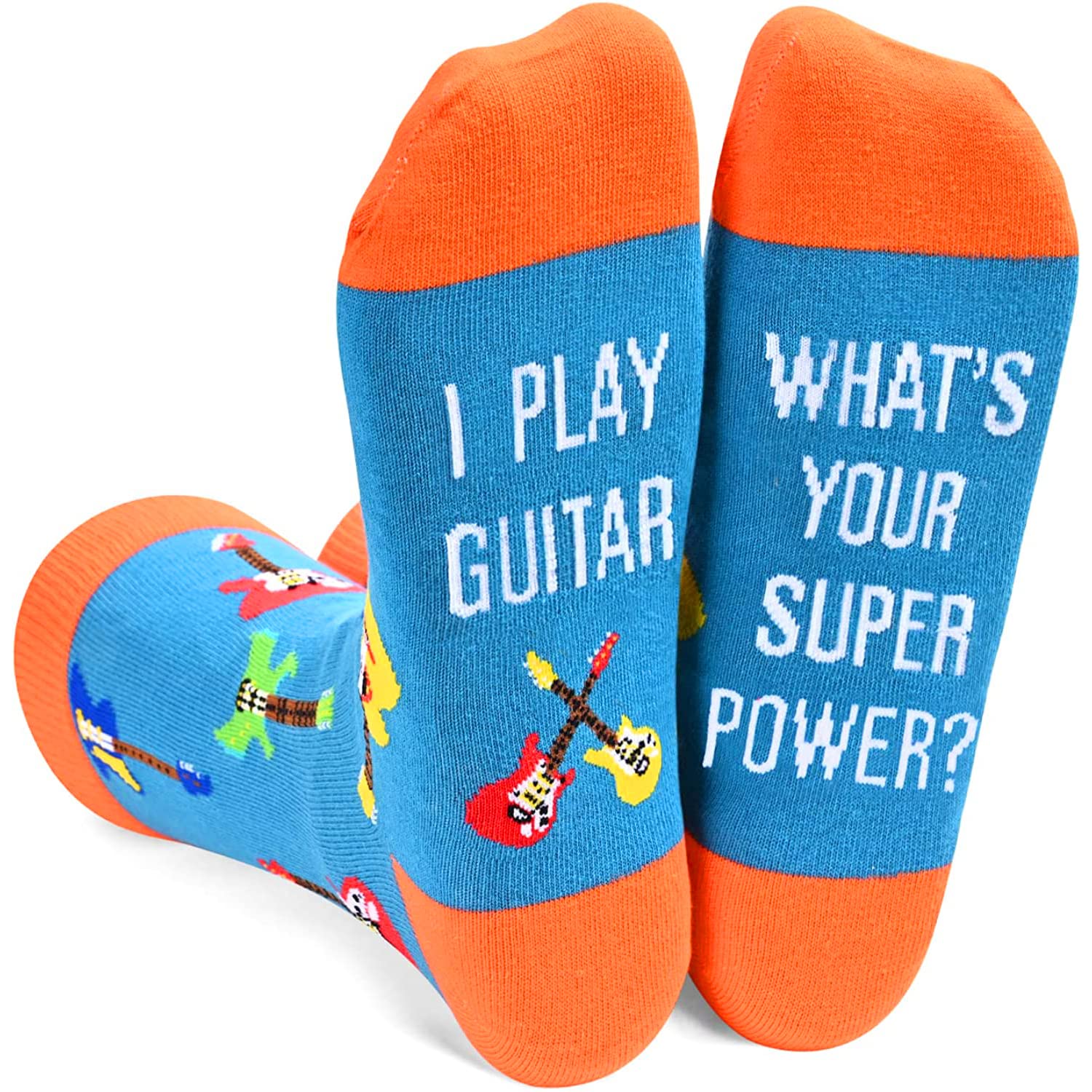 Unisex Funny Novelty Gifts for Men Women, Plant Garden Gift Grum Guitar Gifts for Music Lover Music Socks