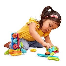 Battat - Bristle Blocks - STEM Interlocking Building Blocks - 36 Pieces Playset - Developmental Toys for Toddlers & Kid - Basic Builder Box - 2+ Years