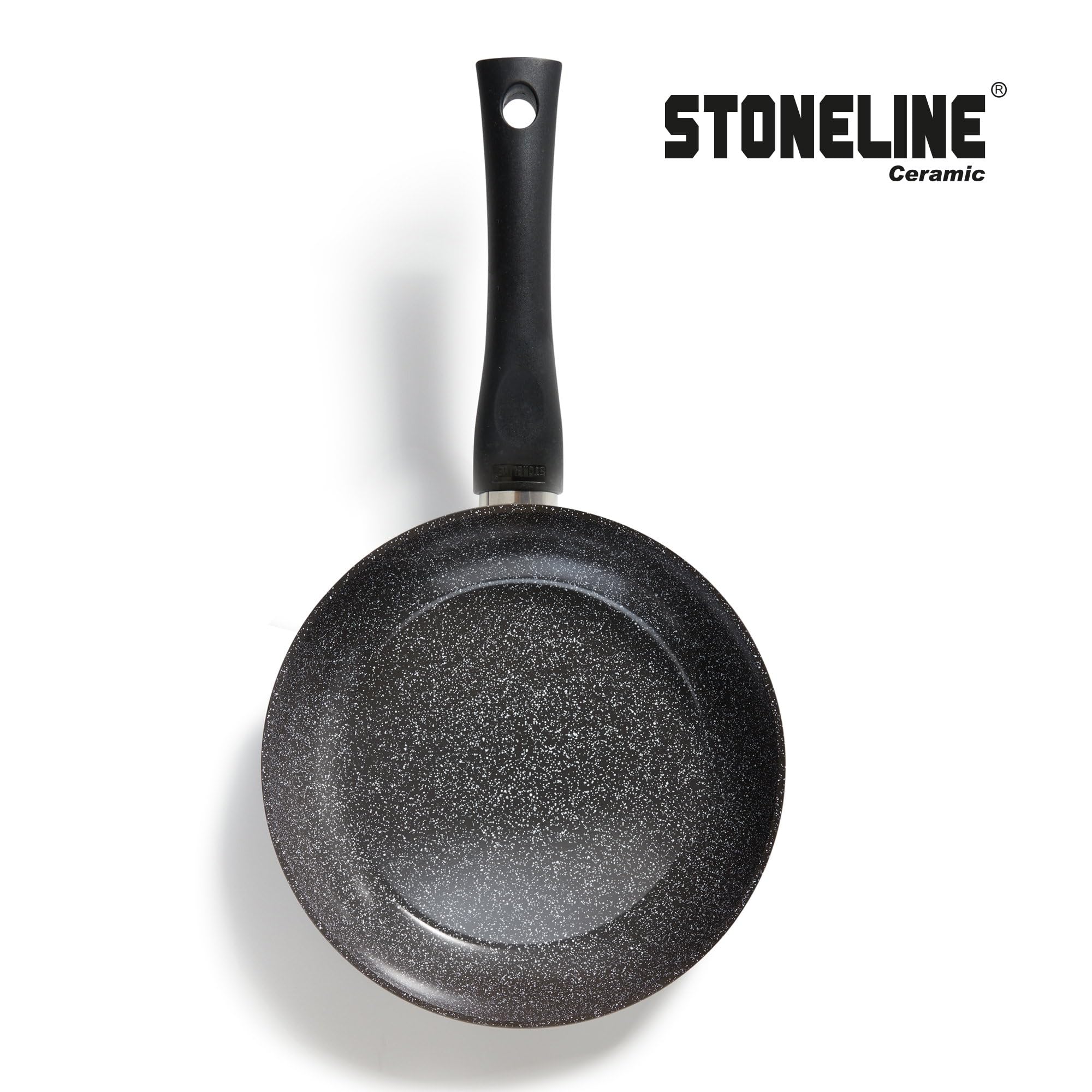 STONELINE Sartén Antiadherente de CERÁMICA 20 cm Sin PFAS Sartén Cerámica Inducción con Revestimiento Antiadherente con Partículas de Piedra Reales, Para Todo Tipo de Cocinas