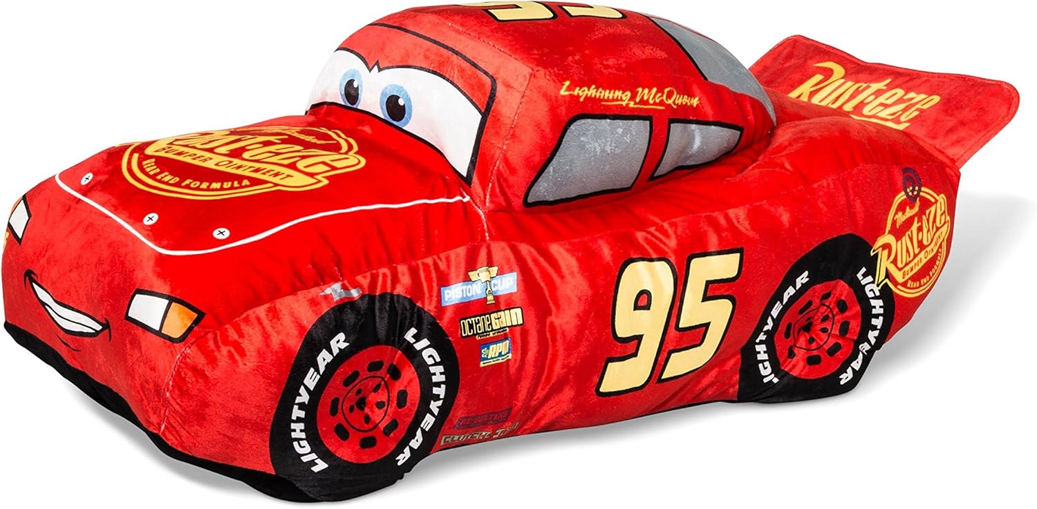 Amazon.com: Disney Cars Lightning McQueen Red Body Pillow (36"x18