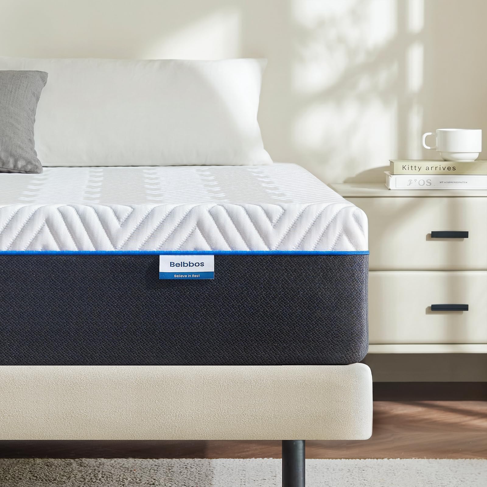 Belbbos King Mattress Memory Foam 150x200x18cm—Medium Firm Orthopedic