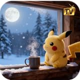 Pokemon Bedtime Snowy Forest Relaxing Screensaver For Fire TV & Fire Tablets