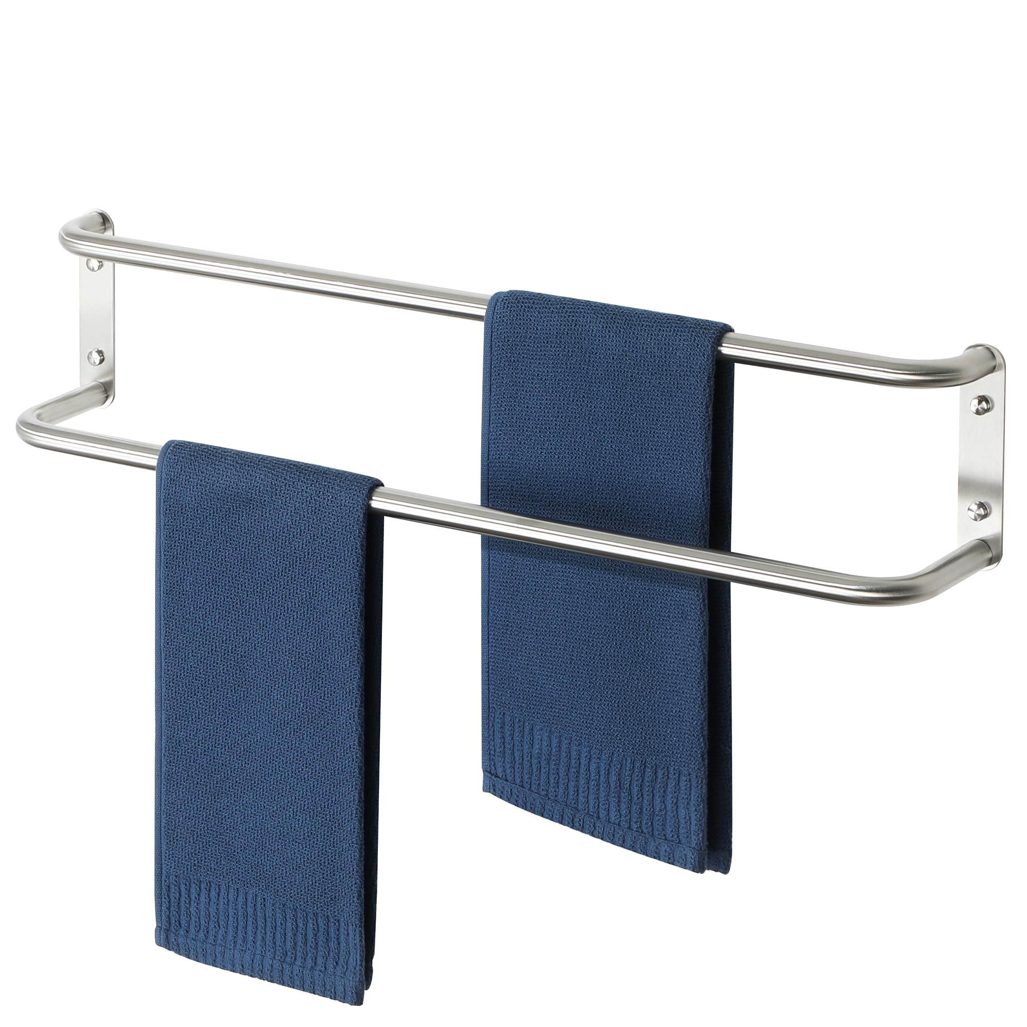 Mooche Towel Rail Wall Mounted,Bathroom Towel Holder Double Towel Rack for Bathroom,SUS304 Stainless Steel 700MM Towel Shelf Double Towel Bars for Hotel,Kitchen,Drawing Room,Toilet(Brushed)