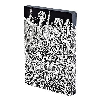 Nuuna Graphic L "London" Smooth Bonded Leather Notebook - Black