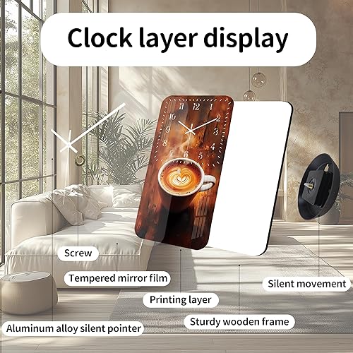 Miniatura 6 de Relojes de pared grandes estilo casa de campo  Relojes analógicos de cocina de 24 pulgadas a pilas  Relojes de pared rústicos vintage silenciosos