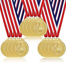 GOMETY 12 Stück Medaillen für Kinder, Metallmedaille Fußball für Sport Siegermedaillen Fussball Kindergeburtstagsfeier Party Jungen, Kinder, Erwachsene Wettbewerbe Sporttages Preise