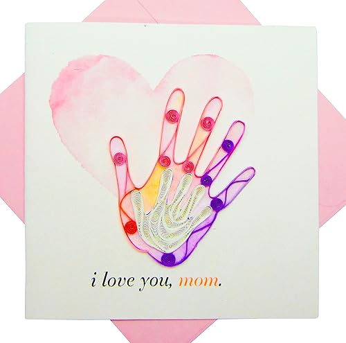 Miniatura 11 de GREENHANDSHAKE Art 4 corazones, tarjeta de felicitación de arte quilling para cumpleaños, día de San Valentín, día de la madre, aniversario