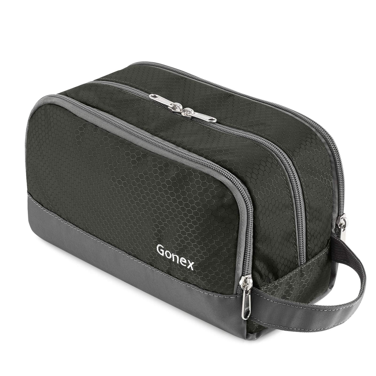 Gonex Travel Toiletry Bag Nylon, Shaving Bag Toiletry Organizer Gray