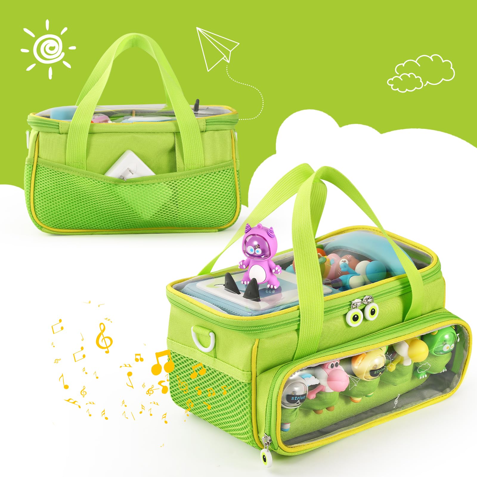 Carrying Case for Toniebox Storage Carrier Bag for Tonie Characters with Shoulder Strap and Handle - Image 4