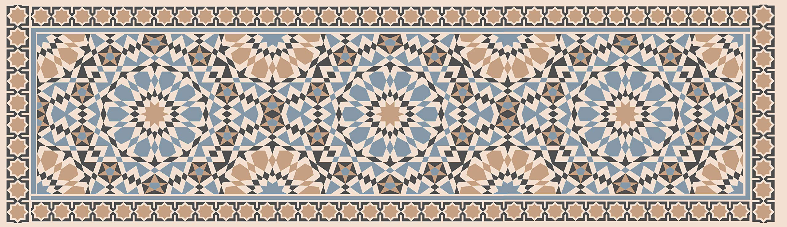 Alfombra antimanchas de cocina 100% Made in Italy con diseño vintage Clemence
