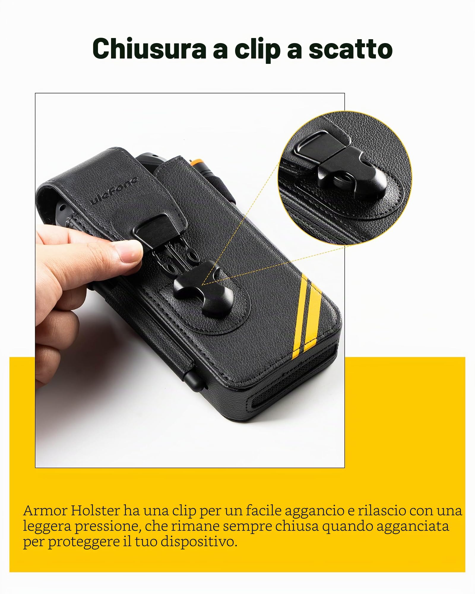 Ulefone Armor Holster Custodia Multiuso per Armor 26 Ultra e Altri Smartphone da Esterno