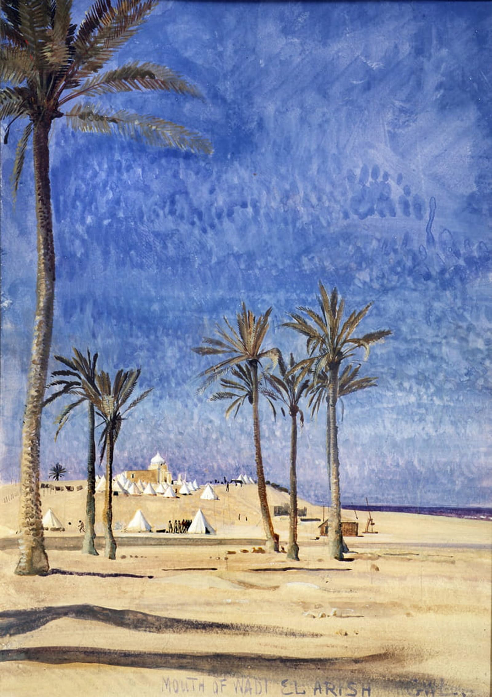 Peintures Embouchure du Wady El Arish George Lambert Impression Art Mural Qualité