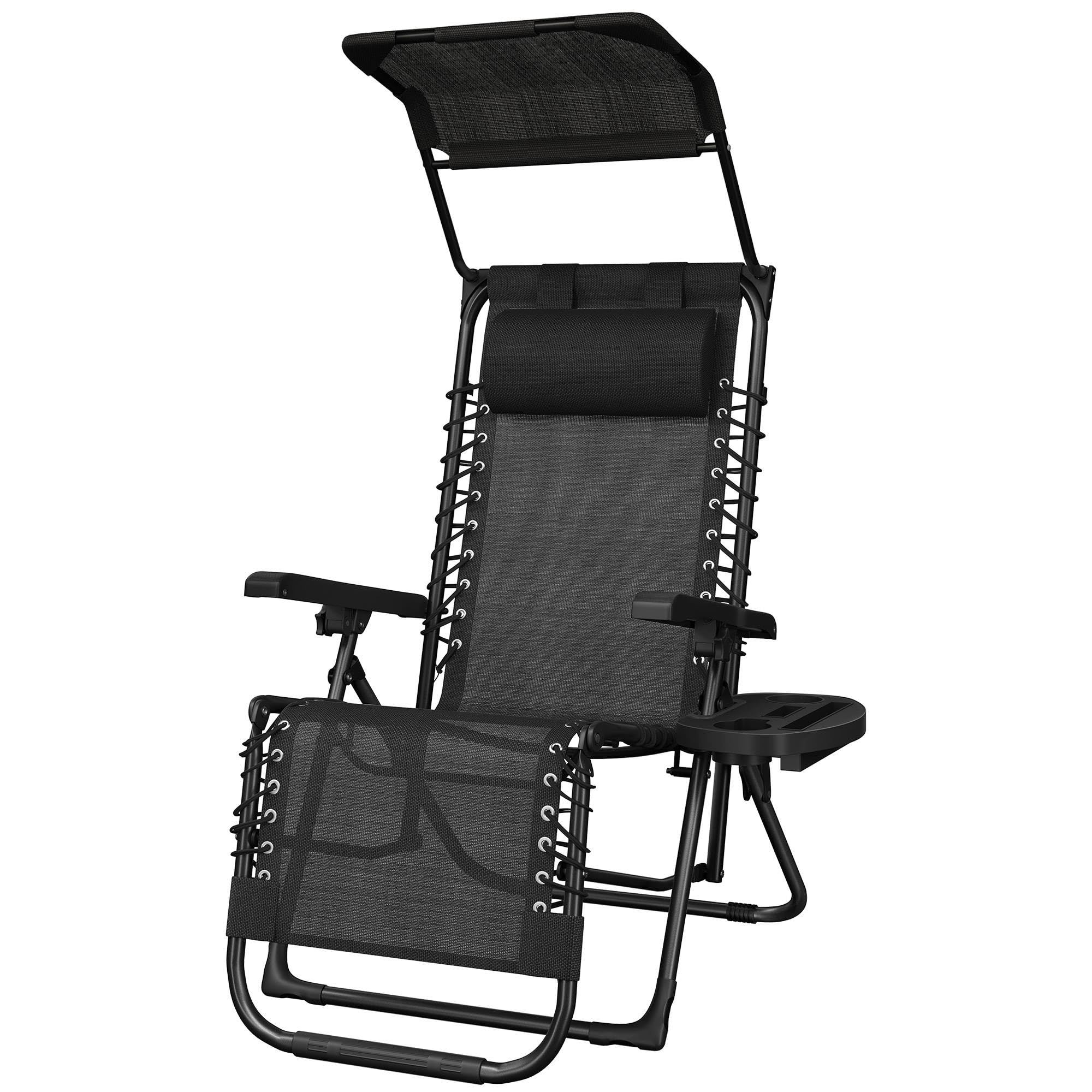 Abician Bain de Soleil Chaise Longue de Jardin avec Pare-Soleil & Appuie-tê