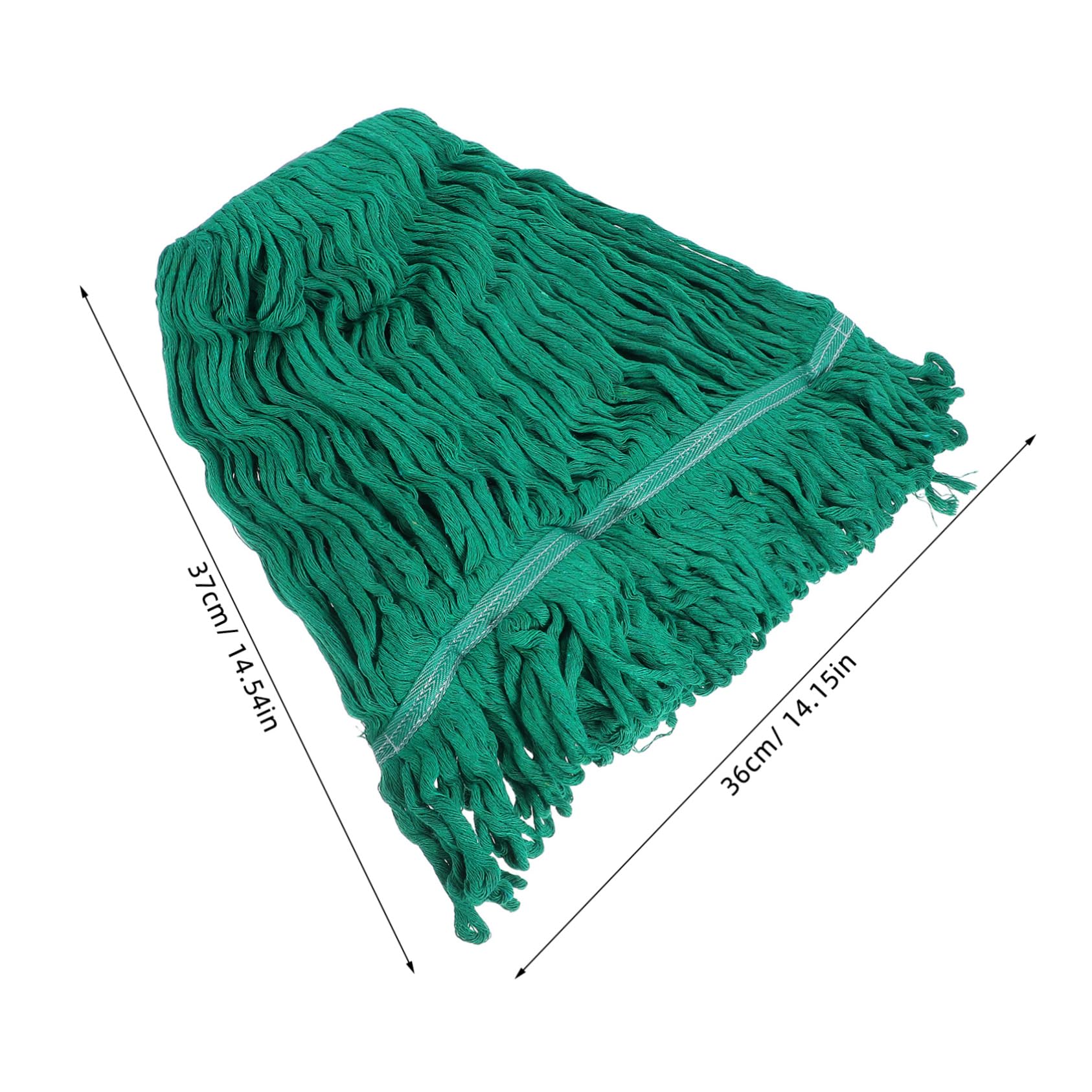 Testina di Ricambio per Mop da Pavimento 2 Pezzi, Cotone Verde | Bagno e Cucina, Lavabile e Riutilizzabile, Ricambio per Pulizia di Pavimenti