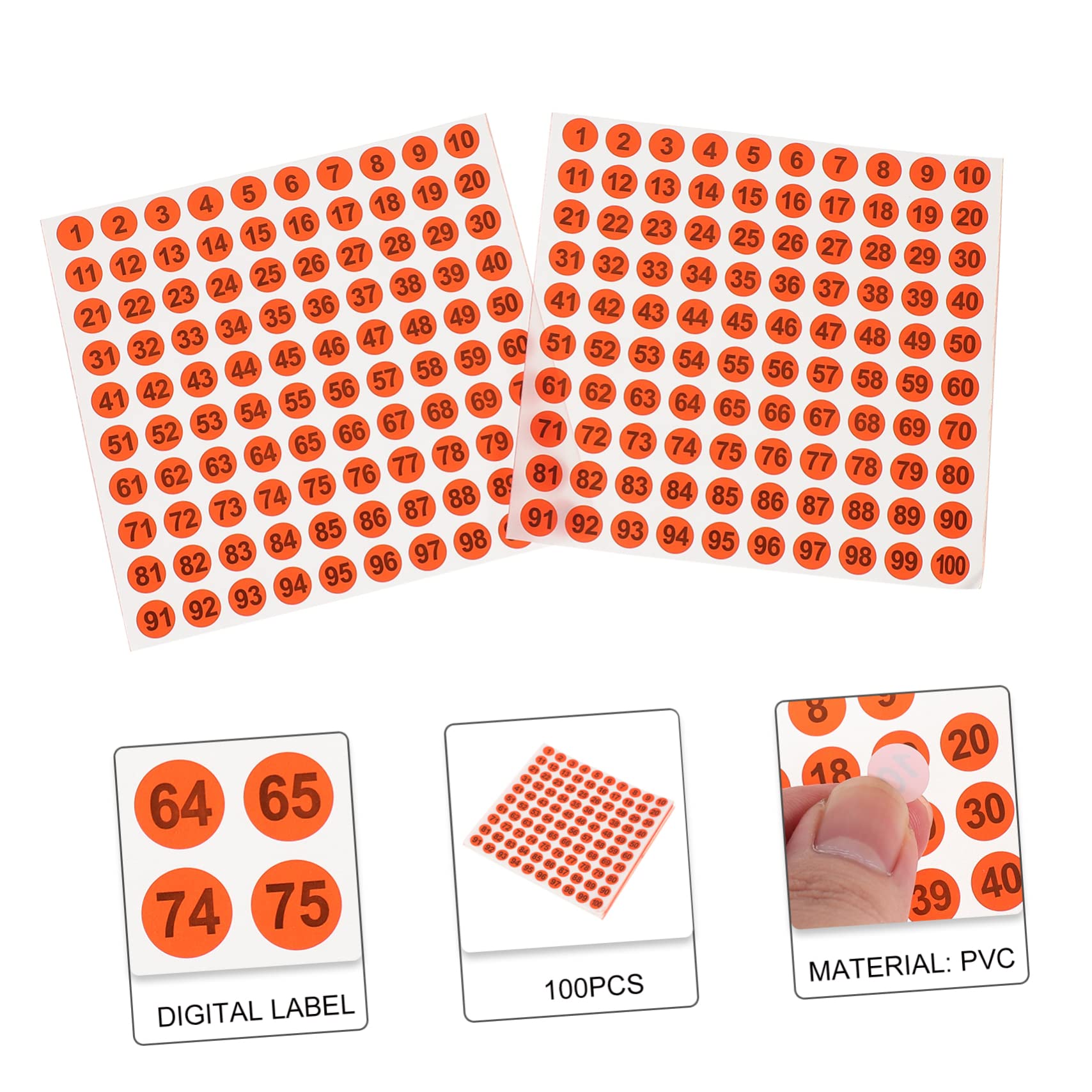 VILLCASE 200pezzi Etichette Numeriche Adesive Etichette Per e Organizzazione Adesivi Self-adhesive Per Scuole Uffici