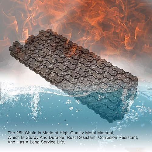 Miniatura 3 de GOOFIT Cadena 25H 138 para 2 tiempos 47cc 49cc Pocket Bike Mini Bike Dirt Pit Bike ATV Quad