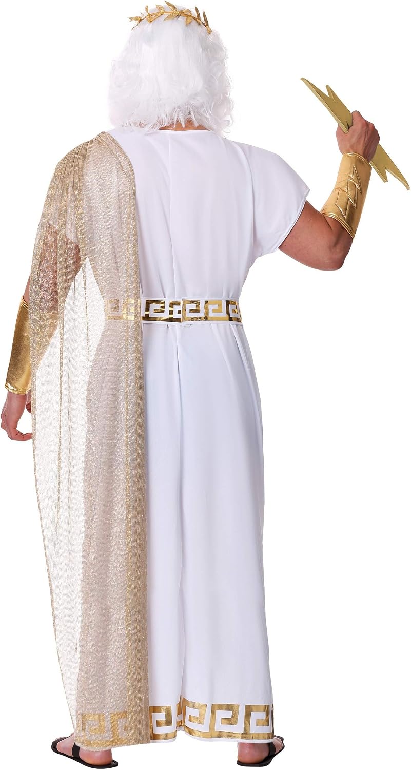 Mens Zeus Halloween Costume | Adult Greek God Complete Outfit for Themed Events and Cosplay