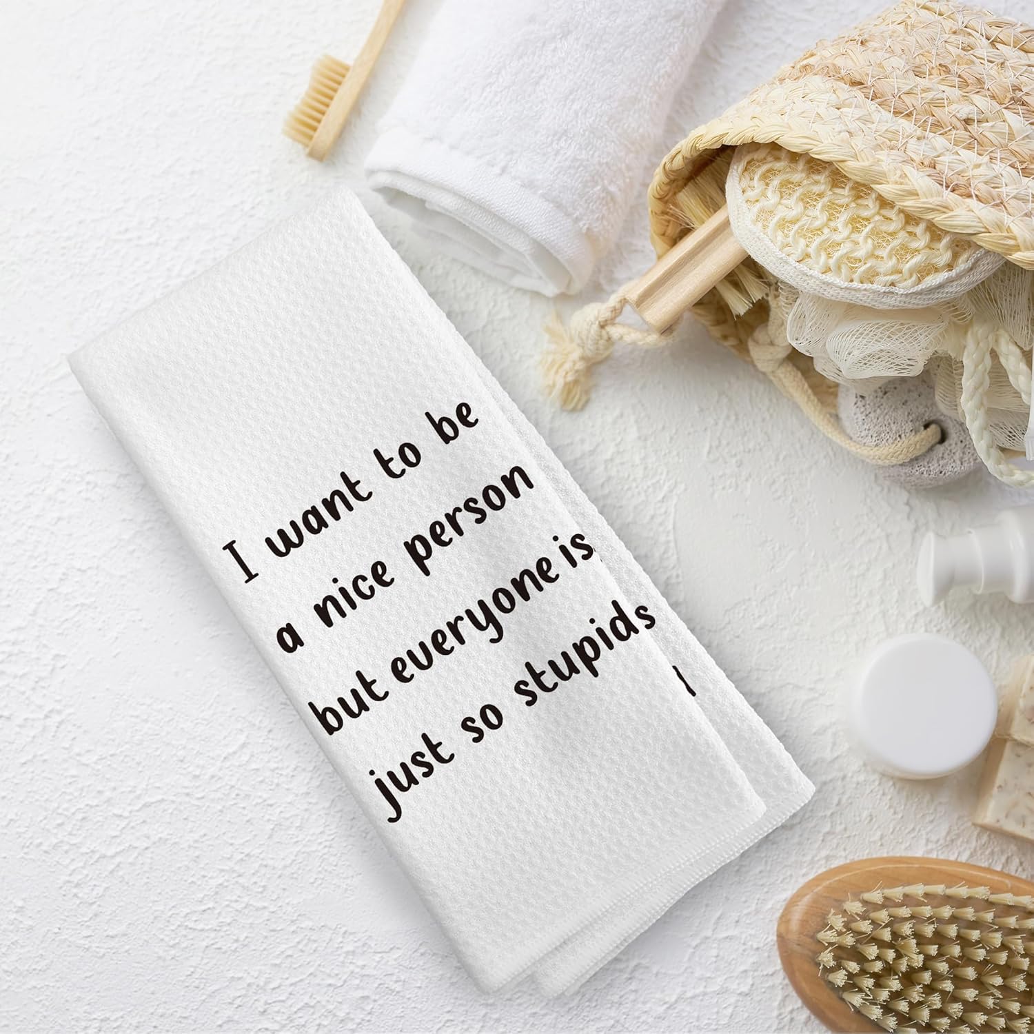 Funny Kitchen Towels Dish Towel Dishcloth 16x24 Inches, Funny Dish Towels with Sayings Towel Decorative Absorbent Hand Tea Towels for Kitchen Bathroom Decor, Humorous Gifts for Women Men - Image 5