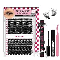 Vista 25 de 280 Piezas Pestañas Individuales 30D Clusters de Pestañas Mixtas Estilo Diablo Pestañas que Parecen Extensiones de Pestañas Pestañas Wispy Pestañas