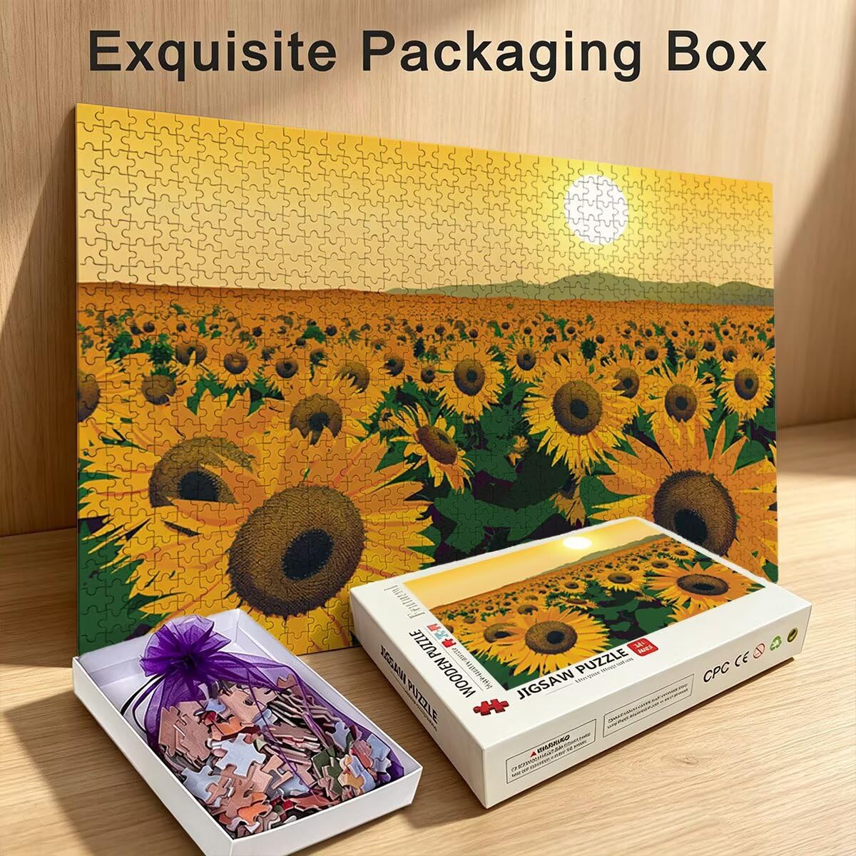 Puzzle 1000 Pezzi, Puzzle Girasole, Legno Pezzi, Regalo Donna Uomo -9577
